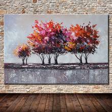 Arthyx Hand Painted Trees Landspade Oil Paintings On Canvas Modern Abstract Art Posters Wall Pictures For Living Room Home Decor 2024 - buy cheap