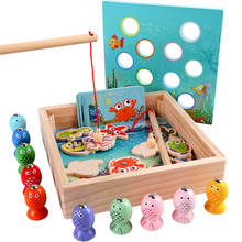 Children Wooden Toys Magnetic Games Fishing Toy Kids 3D Fish Baby Kids Early Educational Toys Outdoor Funny Boys Girls Gifts 2024 - buy cheap