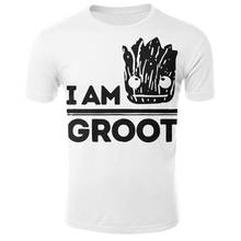 I'm Groot-Camiseta de dibujos animados para niños, camiseta divertida con estampado 3D, camiseta divertida, camiseta informal de verano con patrón de Groot 2024 - compra barato
