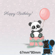 67*80mm panda metal corte dados decoração scrapbook gravando papel ofício álbum cartão perfurador faca 2024 - compre barato