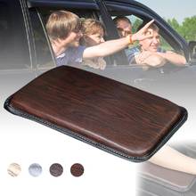 Car Accessories Leather Seat Armrest Cover Wood Grain Armrest Protection Pad Car Decoration Seat Box Protective Cover 2024 - buy cheap