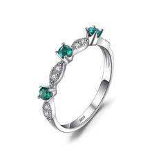 Natural Green Emerald Gemstone Rings for Women Genuine 925 Sterling Silver Color Birthstone Ring Romantic Gift Fine Jewelry 2024 - buy cheap