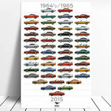 Популярный Ford Mustang, автомобиль, эволюция, ChMuscle, картина, искусство, Декор для дома, картина, настенная печать 2024 - купить недорого