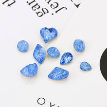 Blue Color Ice Rhinestones Crystals 12x13mm Heart Shape Nail Art Rhinestones Strass Pointback Glass Glue On Nails Accessories 2024 - buy cheap