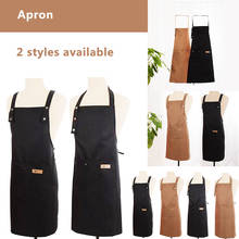 Denim Canvas Pocket Apron Adjustable Baking Chefs Kitchen Coffee Cooking BBQ Waterproof and Antifouling Apron Kitchen Cleaning 2024 - buy cheap