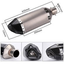 Motorcycle 420mm ATV Exhaust Muffler Pipe For DB Killer Slip on Universal 51mm For TMAX FZ6 Z750 F800GS Scooter 2024 - buy cheap