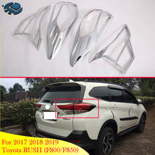 For 2017-2022 Toyota RUSH (F800/F850) Car Accessories ABS Chrome Trim Tail Light Rear Back Frame Lamp Cover molding 2024 - buy cheap