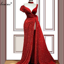 Plus Size Dubai Red Celebrity Dresses 2020 Mermaid Vintage Runaway Red Carpet Dress Arabic Prom Gowns Sexy Vestido De Festa 2024 - buy cheap
