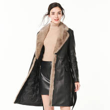 Chaqueta de piel auténtica para Mujer, abrigo de piel de visón con cuello, X-255, invierno, 2020 2024 - compra barato