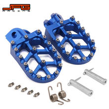Motorcycle CNC Foot Pegs Pedals Rests Footpegs With Pin Spring For Husqvarna TC125 TC250 TE125 TE150 TE250 TE300 FC FE FS 450 2024 - buy cheap