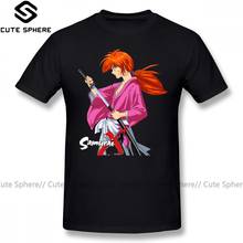 Rurouni Kenshin-Camiseta de algodón para hombre, camisa con estampado impresionante de playa, Himura, Kenshin, Battousai, Samurai X, 6xl 2024 - compra barato