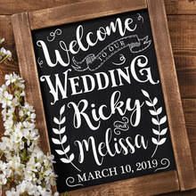 Wedding Welcome Sign Decal DIY Signs Decals for Married or Anniversary Personalized Vinly Wall Stickers Quotes Famous C448 2024 - buy cheap