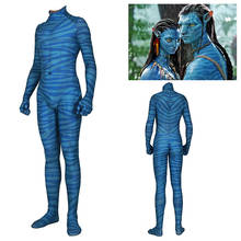Movie Avatar Costume Men Jake Sully Neytiri Cosplay Costume Suit Zentai Spandex Bodysuit Jumpsuits Halloween Costume Adult 2024 - buy cheap