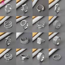 Женское Открытое кольцо в стиле ретро, серебристое кольцо в стиле стимпанк с улыбающимися звеньями, регулируемое, скручиваемое, модное Ювелирное Украшение, 2021 2024 - купить недорого