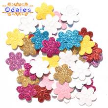 400Pcs/lots Bling Bing Floret DIY Flower Padded Applique for Children's hair Clip Accessories Spring Flower Wedding Decoration 2024 - buy cheap