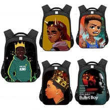 Black Boys schoolbag Afro Fashion  Big Capacity Backpack Waterproof Student School Bags Computer Bagboys girls Cartoon bookbag 2024 - buy cheap