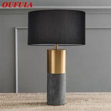 Oufula-lâmpada de mesa com efeito mármore, led preto, e27, iluminação decorativa para casa, hall, sala de estar, escritório, quarto 2024 - compre barato