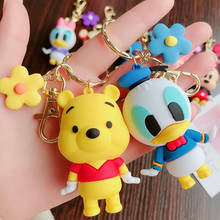 Disney Cartoon Creative Action & Toy Figures Cute Doll Mickey Minnie mouse Donald Duck Keychain Bag Pendant Small Gifts 2024 - buy cheap