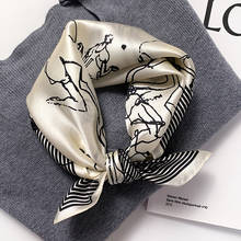 2021 spring new style 100% mulberry silk square scarf women luxury silk decoration scarf headband gift scarf silk scarf women 2024 - buy cheap