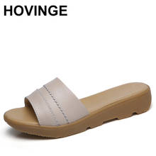 HOVINGE sandals women platform shoes genuine leather platform sandals ladies slides woman slipper sandals summer shoes 2024 - buy cheap