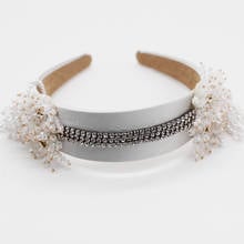 Crystal simple wide cloth headband casual crystal rhinestone hair accessories ladies party street shot hair hoop 651 2024 - buy cheap