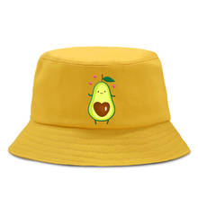Hat Avocado Cute Lovely Print Men's Bucket Hat Harajuku Fishing Women Fisherman Caps Hip Hop Sunscreen Sun Women'S Panama Hats 2024 - buy cheap