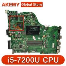 Akemy-placa base para ordenador portátil ACER Aspire F5-573, i5-7200U, SR2ZU, N16S-GT1-KB-A2, DDR4 2024 - compra barato