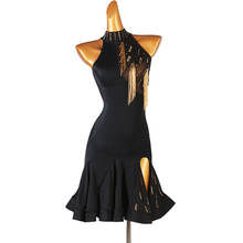 High-end novas meninas adulto moderno salão de baile vestido de dança latina borla salsa tango dança desempenho wear lq223 2024 - compre barato