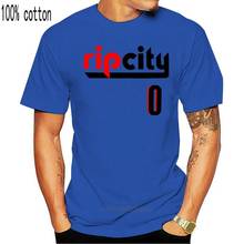 2020 модные Lillard 0 футболка Баскетболисту топы, футболки для мужчин 100% хлопок Круглая горловина t-shirt3 2024 - купить недорого