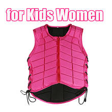 Pink Equestrian Vest Horse Riding Training Safety Waistcoat for Adults Girls 2024 - купить недорого