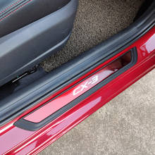 Car Styling For Mazda CX3 Door Sill Trim Protector Scuff Plate Stainless Steel Accessories Auto Pedal Sticker 2017 2020 2021 2024 - buy cheap