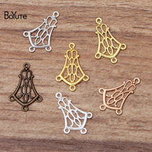 BoYuTe (200 Pieces/Lot) 14*20MM Metal Brass Filigree Connector Charms Pendant Diy Hand Made Jewelry Accessories Wholesale 2024 - buy cheap