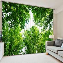 3D Curtains Drapes Custom any size home curtains Lush green leaves 3d curtain blackout curtains for bedroom 2024 - buy cheap