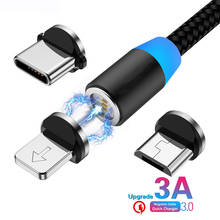 Magnetic USB Cable Fast Charging USB Type C Cable Magnet Charger Data Charge Micro USB Cable Mobile Phone Cable USB Cord 2024 - buy cheap