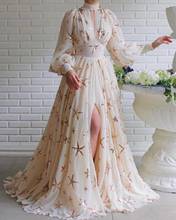 2020 New Arrival Sweet Chiffon A-Line Sequin Dress Elegant Celebrity Party Evening Formal Maxi Dress Vestido (in stock) 2024 - buy cheap