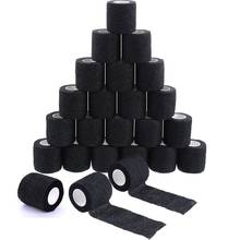 Black Disposable Cohesive Tattoo Grip Tape Wrap Elastic Bandage Rolls for Tattoo Machine Grip Tube Accessories 2024 - buy cheap