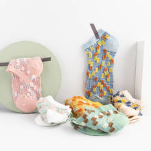 1 par nuevo primavera y otoño de las mujeres lindo transpirable Calcetines de algodón calcetines con cuadros Harajuku femenino lindo Casual suave calcetines de niña calcetines de tobillo 2024 - compra barato