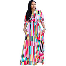 Vestidos africanos para a roupa feminina áfrica vestido africano roupas impressão tira dashiki senhoras plus size ankara robe africaine femme 2024 - compre barato