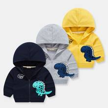 COOTELILI Spring Autumn Dinosaur Kids Boys Clothes Baby Boy Jackets Hooded Children Clothing Outerwear Windbreaker 2024 - buy cheap