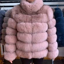 2020 Hot Sale Women Winter Thick Genuine Fox Fur Coat Real Fox Fur Jacket Lady High Quality Stand Collar Real Fox Fur Overcoats 2024 - buy cheap