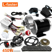 Kit de motor elétrico para carrinho de carga pesada 450w, com pedal, sensor, farol, luz de freio 2024 - compre barato