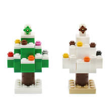 Juego de bloques de construcción de un solo árbol de Navidad para niños, 48 piezas, accesorios MOC de ciudad, juguete DIY para regalo 2024 - compra barato