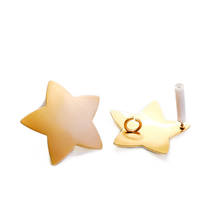 Aurous Gold Color Plated Star Stud Earring Diy Material Connectors Linker Eardrop Accessories Charms Jewelry Component 6pcs 2024 - buy cheap