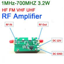Transmisor de banda ancha para walkie-talkie, amplificador de potencia RF de 1MHZ-700MHZ, 3,2 W, HF, VHF, UHF, FM, para 433, 315 2024 - compra barato