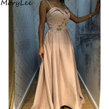 Crystal Prom Dresses Spaghetti Straps Sweetheart A-Line High Quality Satin Prom Dresses Lace Up Back vestidos de fiesta de noche 2024 - buy cheap