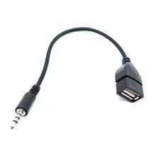 3.5mm Male Audio AUX Jack to USB 2.0 Type A Female OTG Converter Adapter Cable for Car MP3 2024 - compre barato