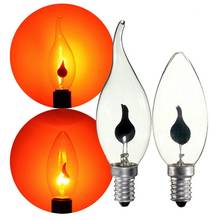 1pcs Flicker Led Candle Light Flame Edison Bulb E14 E27 Fire Lighting Vintage 3W 220V Tail Retro Decor Energy Saving Lamp Xmas 2024 - buy cheap