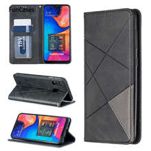 Fundas Bumper para Estuche Samsung A30 geometría caso nuevo de la sFor Samsung Galaxy funda A20 Estuche PU cuero Flip cartera caso  2024 - compra barato