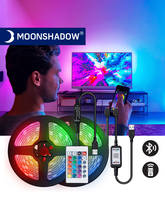 Tira de luces LED RGB para TV, cinta de luz de fondo impermeable con USB, 5V, CC, SMD5050, Control IR/Bluetooth, 2M 2024 - compra barato