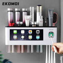 Multifunction Magnetic Toothbrush Holder Bathroom Organizer Automatic Toothpaste Squeezer Dispenser Bathroom Accessories 2024 - buy cheap